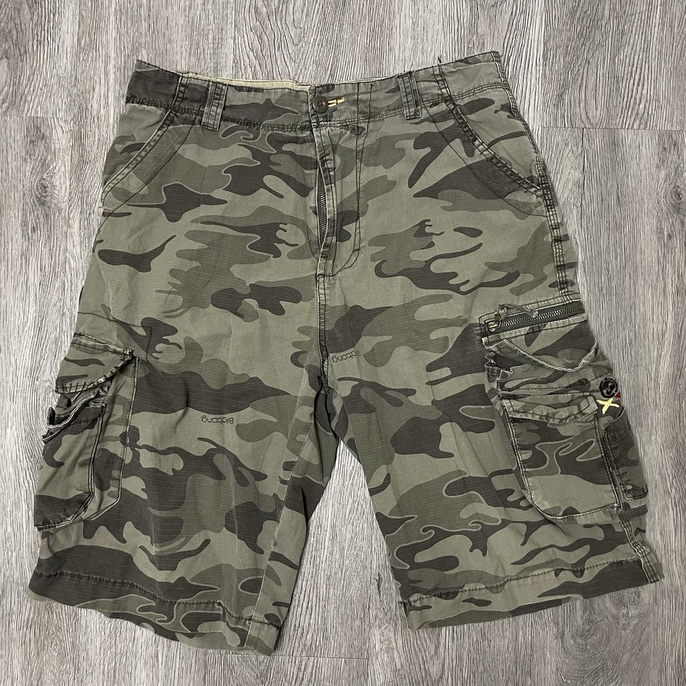 VTG Billabong Shorts Men's 32 Cargo Camo Skater Baggy Hollister Abercrombie Y2K